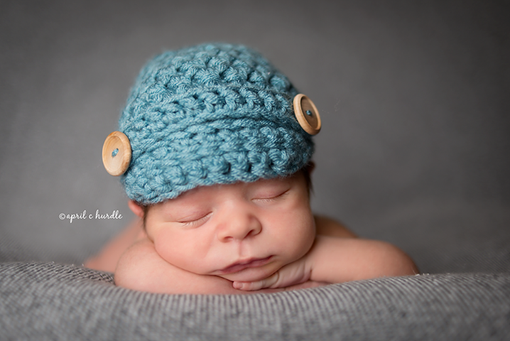 Chapeau Gentleman Bébé Bleu Marin Avec Nœud Papillon - Accessoire Photo Nouveau-Né Élégant Pour Shooting Photographie