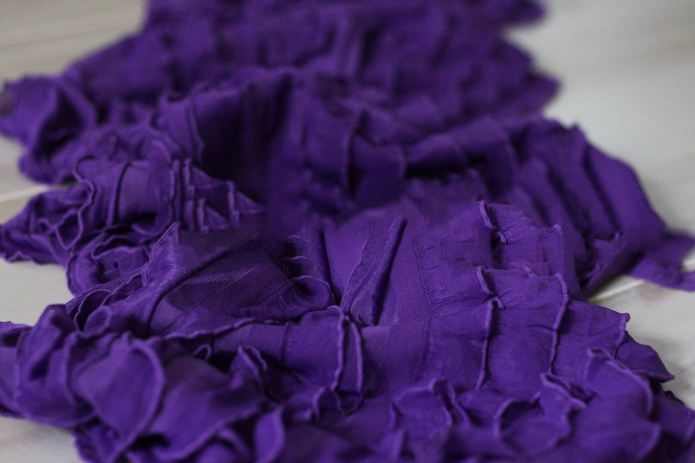 Purple Ruffle Stretch Layer Wrap Photo Prop - Beautiful Photo Props