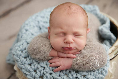 Glacier Blue Newborn Baby Blanket - Beautiful Photo Props