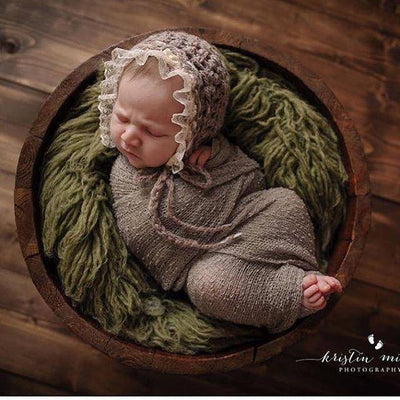 Walnut Grove Newborn Lace Bonnet Hat - Beautiful Photo Props
