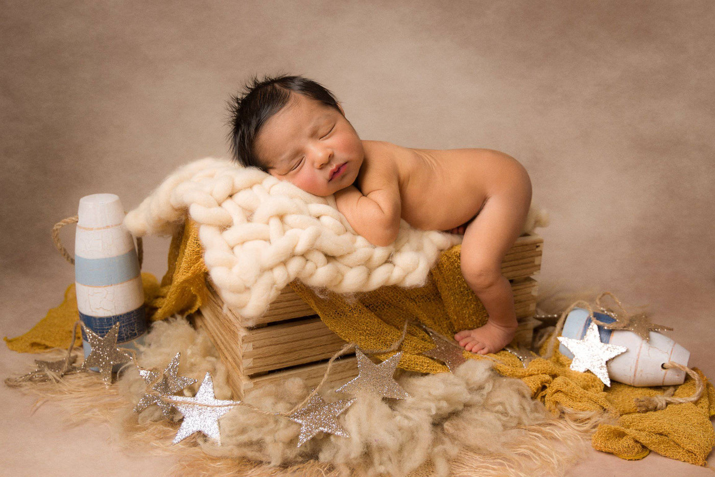 Stretch Knit Baby Wrap in Goldenrod - Beautiful Photo Props