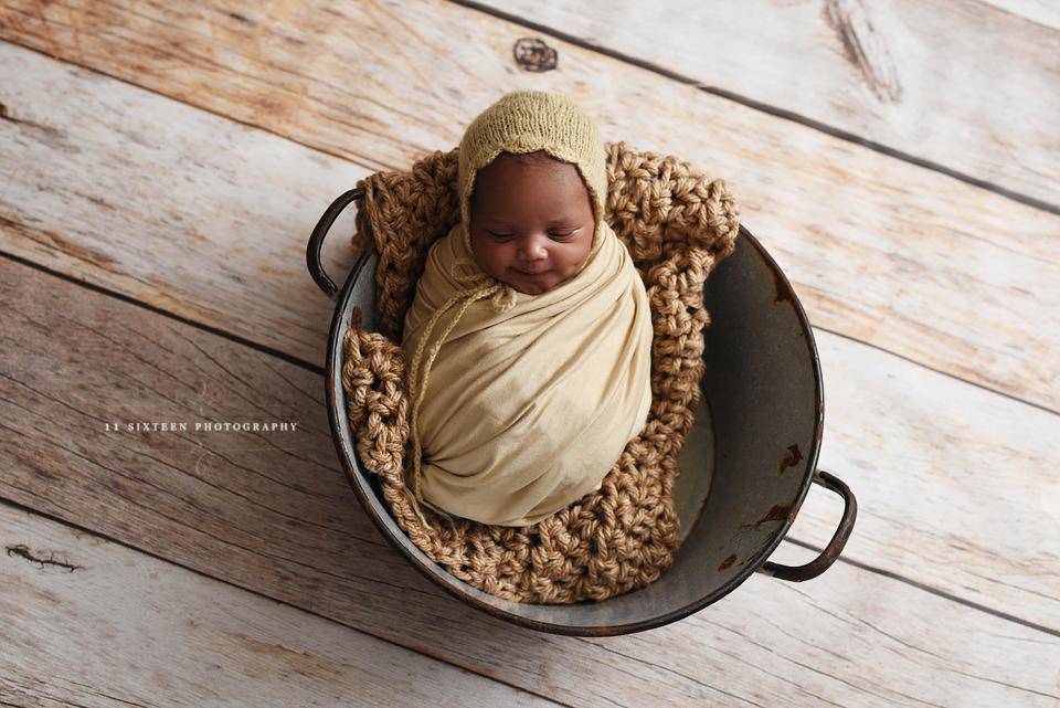 Caramel Toffee Brown Chunky Baby Blanket - Beautiful Photo Props