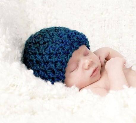 Teal Blue Newborn Baby Hat - Beautiful Photo Props