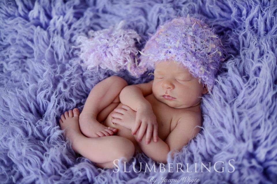 Lavender Newborn Pixie Elf Hat - Beautiful Photo Props