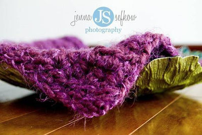 Purple Puff Baby Blanket - Beautiful Photo Props