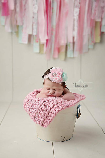 Blossom Pink Baby Blanket - Beautiful Photo Props