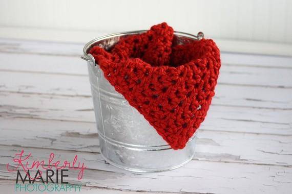 Bright Red Baby Blanket - Beautiful Photo Props