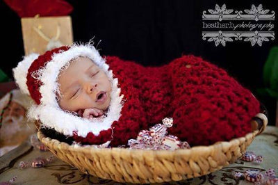 Christmas Santa Newborn Cocoon - Beautiful Photo Props