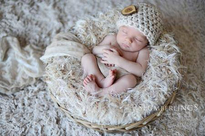 Newborn Baby Hat Oatmeal Beige - Beautiful Photo Props