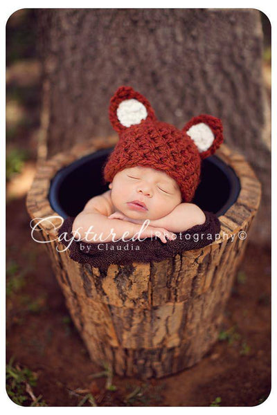 Little Fox Hat Newborn Baby - Beautiful Photo Props