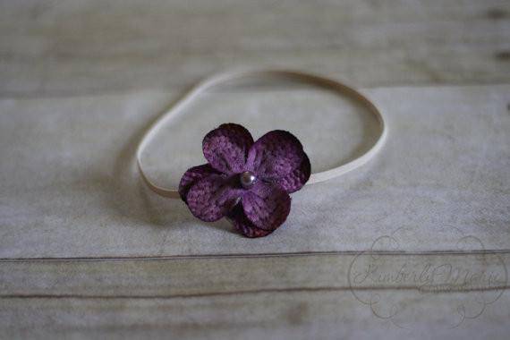 Simple Purple Flower Headband - Beautiful Photo Props
