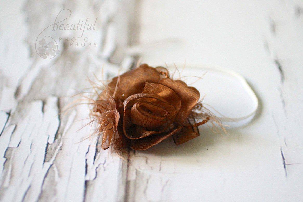 Brown Fairy Flower Headband - Beautiful Photo Props