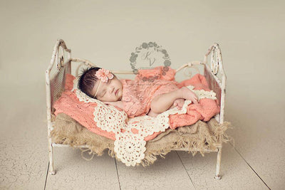 Stretch Lace Wrap in Coral - Beautiful Photo Props