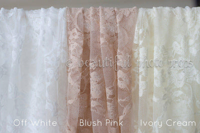 Stretch Lace Wrap Cream Tones Newborn Photography Prop Baby - Beautiful Photo Props