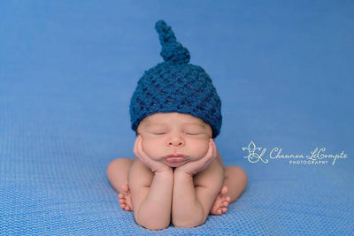 SET of 3 Newborn Baby Knot Hats - Your Choice of Colors - Beautiful Photo Props