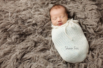 Cream Newborn Knit Swaddle Sack - Beautiful Photo Props