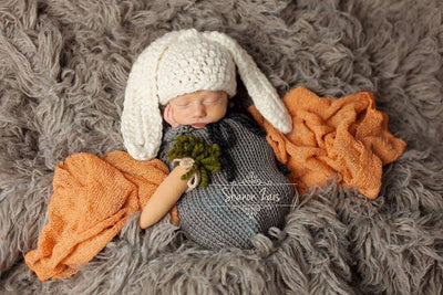 Gray Newborn Knit Swaddle Sack - Beautiful Photo Props