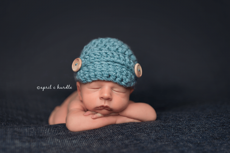 Baby Blue Newborn Newsboy Hat - Beautiful Photo Props
