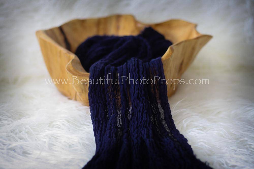 Navy Blue Cheesecloth Baby Wrap Cheese Cloth - Beautiful Photo Props