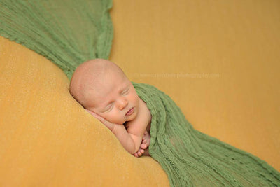Green Cheesecloth Baby Wrap Cheese Cloth Fabric - Beautiful Photo Props