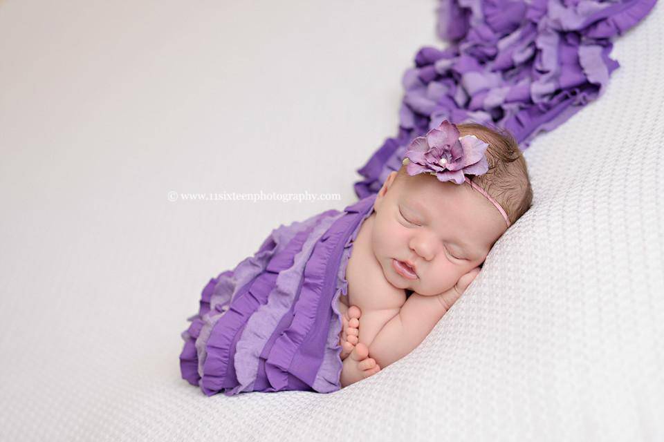 Ruffle Stretch Knit Wrap in Lavender and Purple - Beautiful Photo Props
