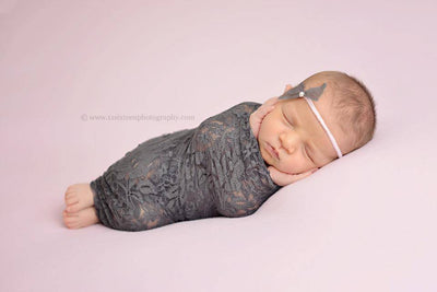 Charcoal Gray Grey Stretch Lace Wrap - Beautiful Photo Props