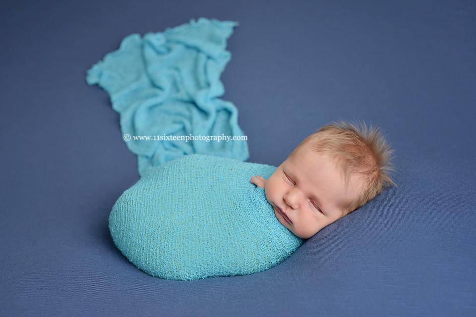 Caribbean Blue Stretch Knit Baby Wrap - Beautiful Photo Props
