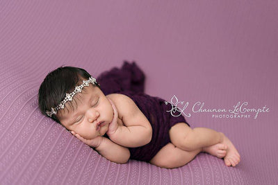 Eggplant Purple Maternity to Newborn Stretch Lace Wrap - Beautiful Photo Props