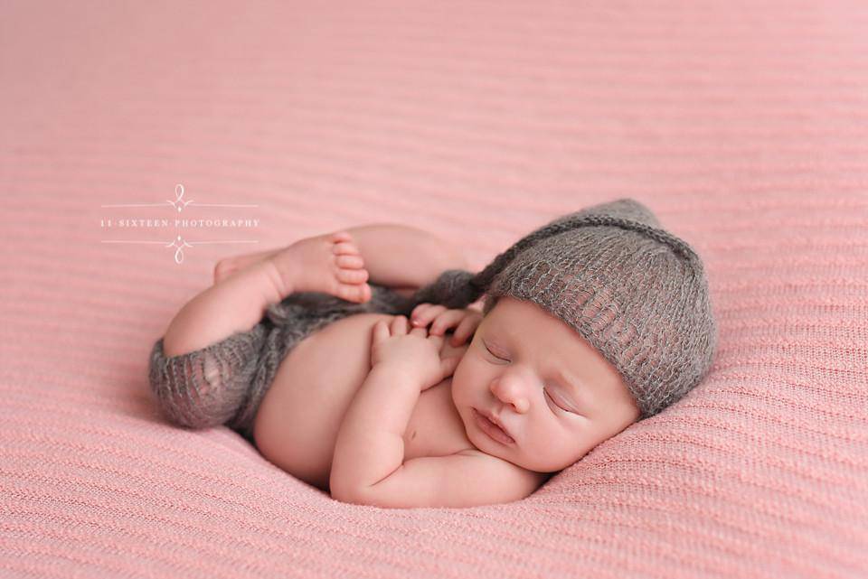 Gray Mohair Knot Hat and Shorts Set - Beautiful Photo Props
