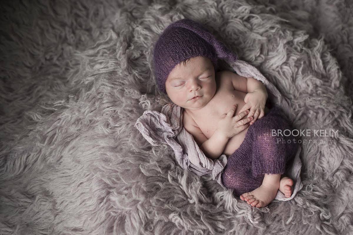Purple Mohair Knot Hat and Shorts Set – Beautiful Photo Props