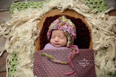 Sage Green Chunky Newborn Baby Blanket - Beautiful Photo Props