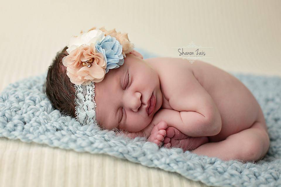Glacier Blue Newborn Baby Blanket - Beautiful Photo Props