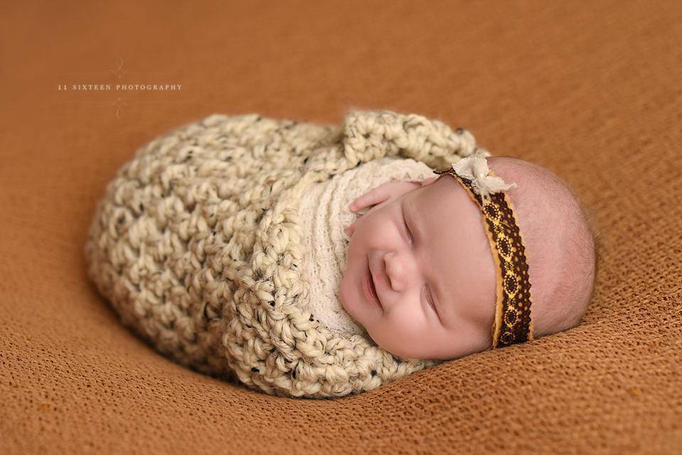 Oatmeal Beige Newborn Baby Collared Cocoon - Beautiful Photo Props