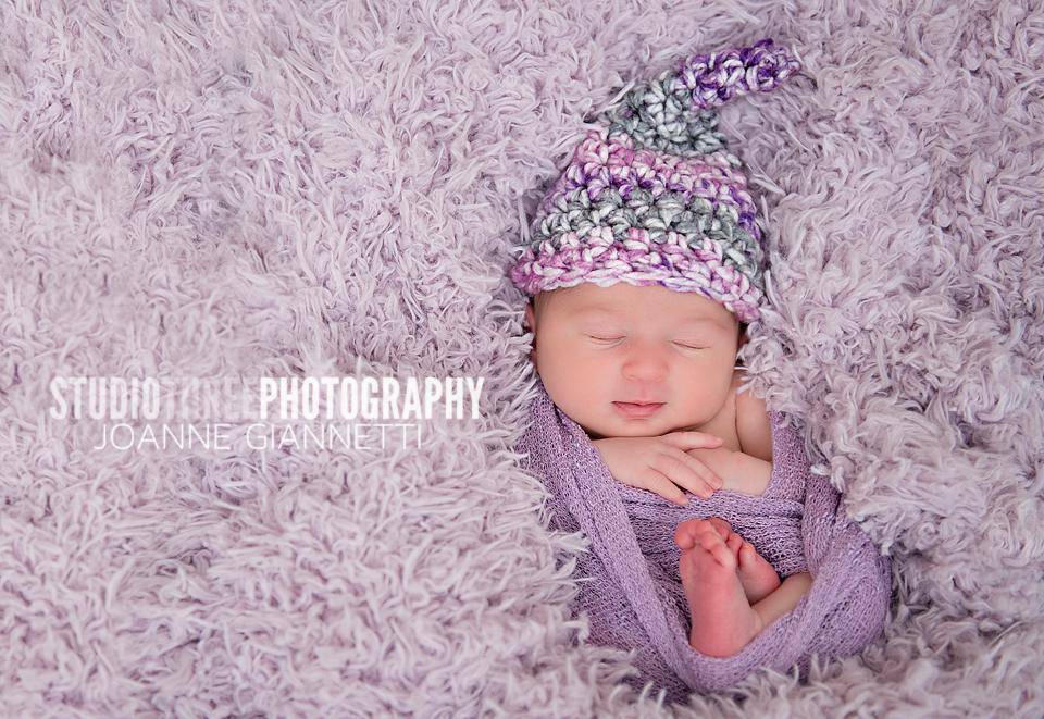 Purple Pink Newborn Gnome Hat – Beautiful Photo Props
