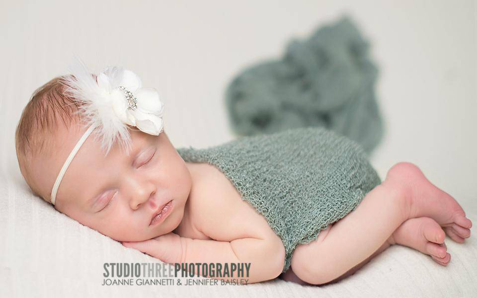 Laurel Green Stretch Knit Baby Wrap - Beautiful Photo Props