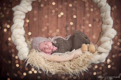 Barley Brown Newborn Knit Swaddle Sack - Beautiful Photo Props