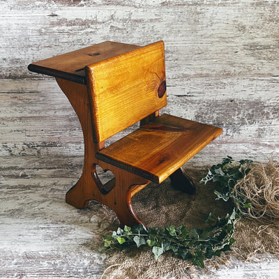 Antique Newborn Wooden School Desk - Beautiful Photo Props
