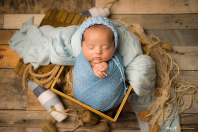 Stretch Knit Wrap in Light Blue - Beautiful Photo Props