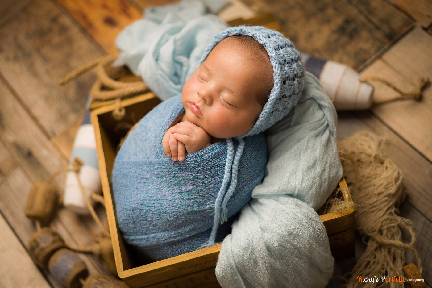Stretch Knit Wrap in Light Blue - Beautiful Photo Props