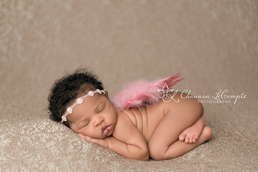 Bubblegum Pink Feather Angel Wings Newborn Baby Photo Prop - Beautiful Photo Props