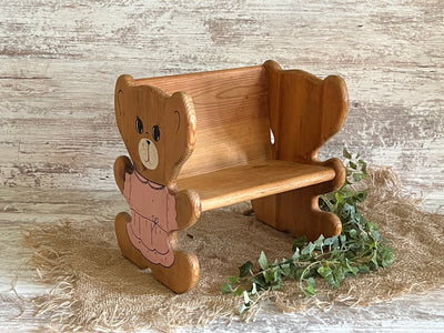 Wooden Posing Teddy Bear Chair Newborn Sitter Photography Prop - Beautiful Photo Props
