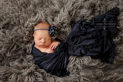 CLEARANCE Ruffle Stretch Knit Wrap in Navy Blue 54X8 - Beautiful Photo Props