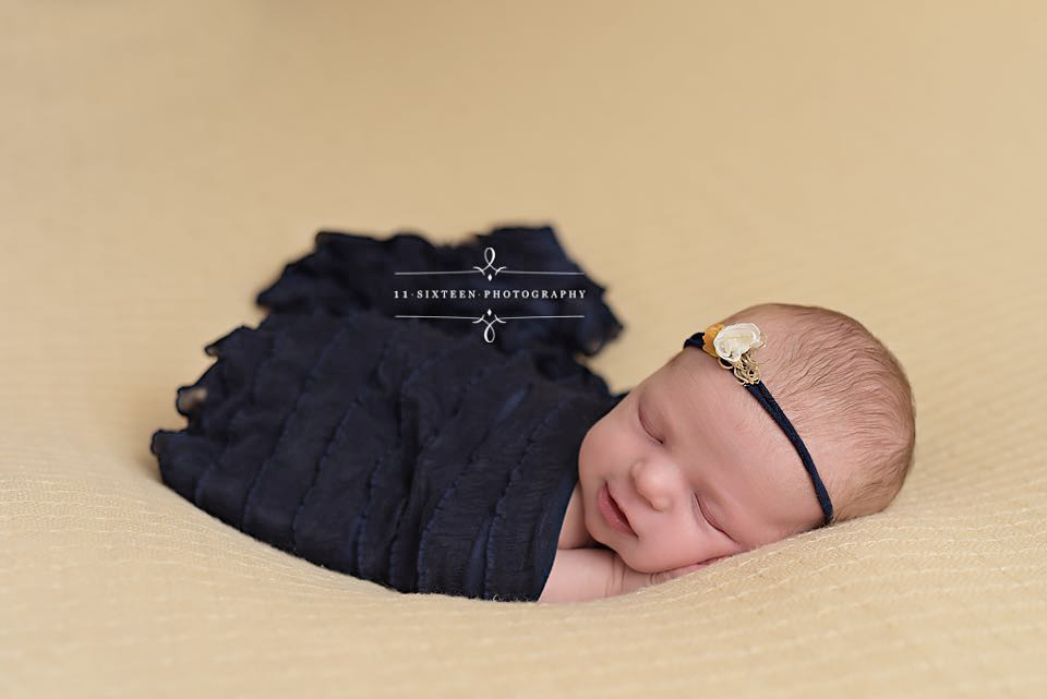 CLEARANCE Ruffle Stretch Knit Wrap in Navy Blue 54X8 - Beautiful Photo Props