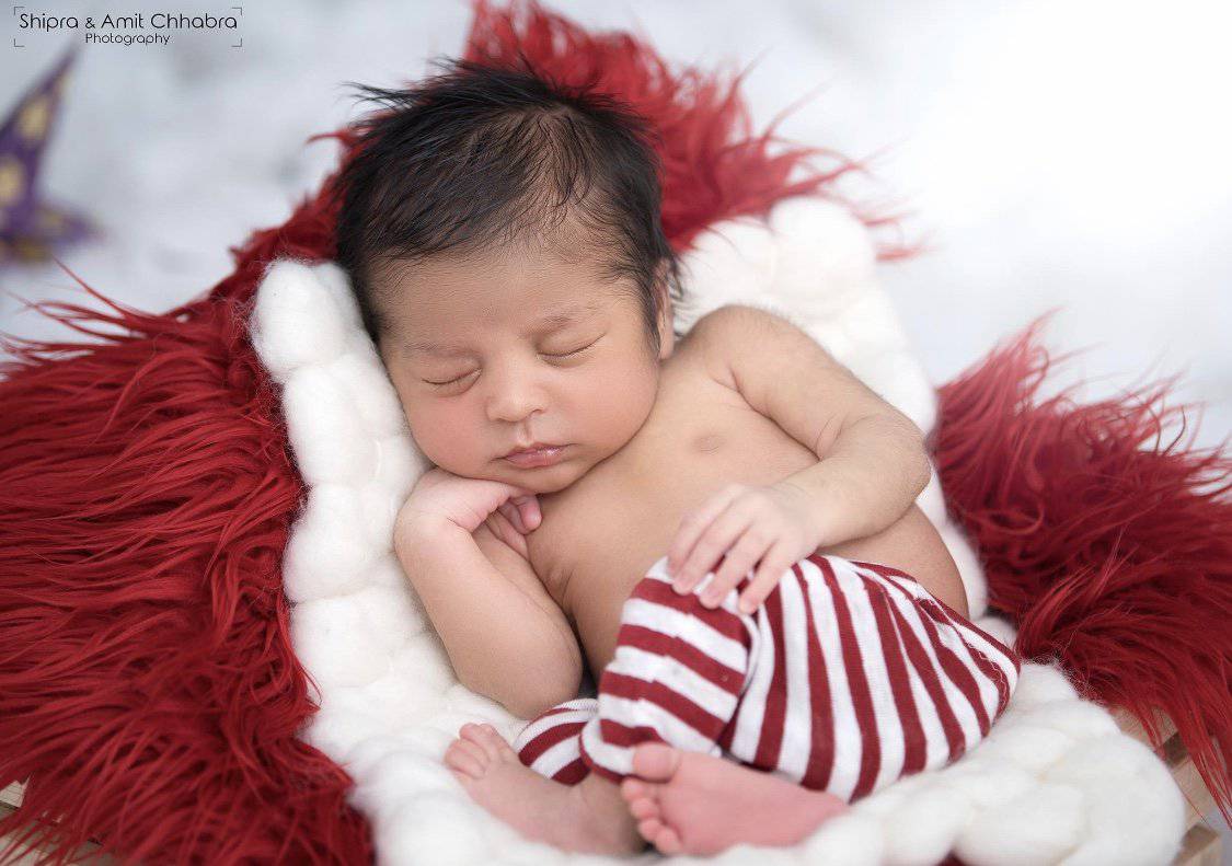 Red Mongolian Faux Fur Photography Prop Rug Newborn Baby - Beautiful Photo Props