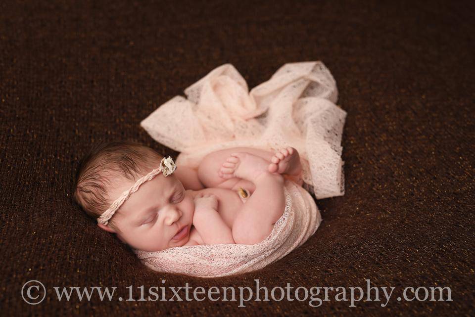 Whisper Knit Newborn Baby Wrap in Peach - Beautiful Photo Props