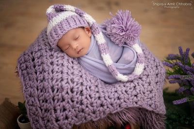 Lavender Purple Baby Blanket - Beautiful Photo Props