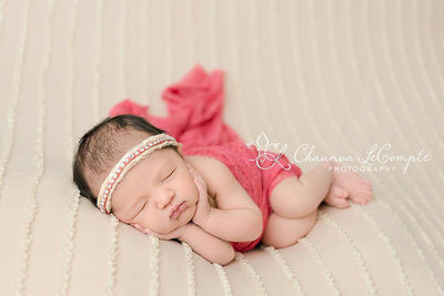 CLEARANCE Coral Stretch Lace Wrap Newborn Photography Prop 60X10 - Beautiful Photo Props