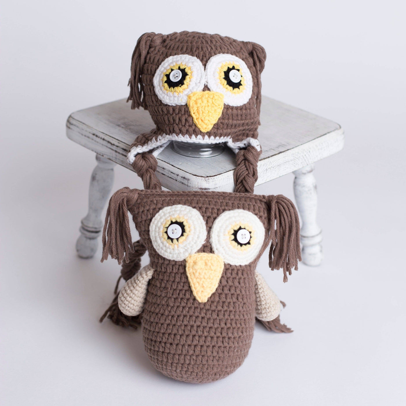 Brown Owl Hat Newborn Baby Sitter - Beautiful Photo Props