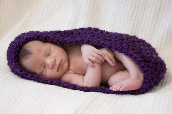 Purple Grape Baby Bowl Newborn Egg - Beautiful Photo Props