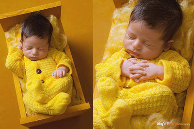 Sunflower Yellow Newborn Fluff Cloud Basket Filler Nest Stuffer - Beautiful Photo Props